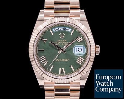 rolex presidential olive green|rolex olive green watch.